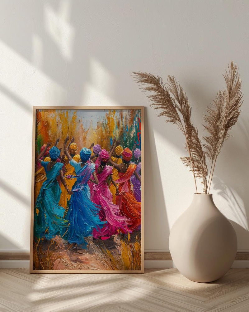 Punjabi Wedding Art, Bhangra Dance Poster - Desi Heritage Gift