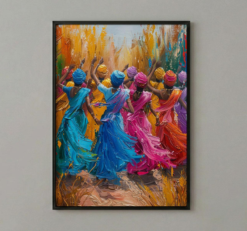 Punjabi Wedding Art, Bhangra Dance Poster - Desi Heritage Gift