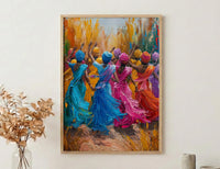 Punjabi Wedding Art, Bhangra Dance Poster - Desi Heritage Gift