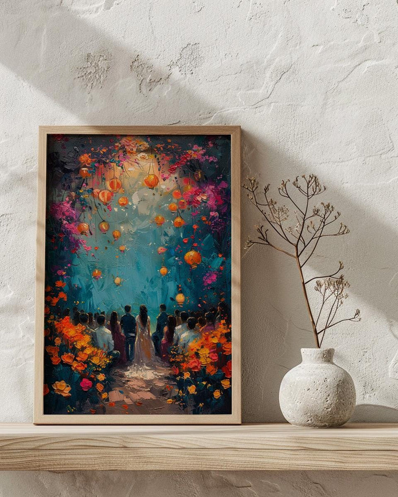 Indian Mandap Poster, Hindu Ceremony Decor - Desi Wedding Gift