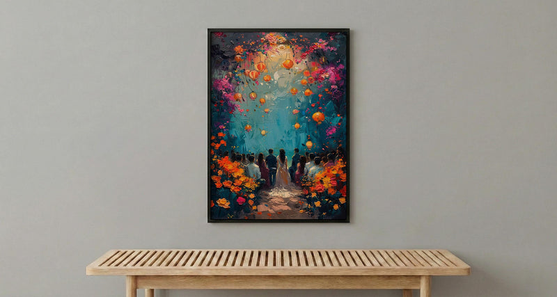 Indian Mandap Poster, Hindu Ceremony Decor - Desi Wedding Gift