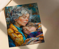 Motherhood Bond Poster, Grandma Mom Print - Mother's Day Gift
