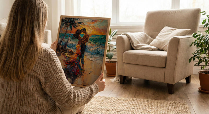 Caribbean Wedding Art, Beach Salsa Dance - Tropical Decor