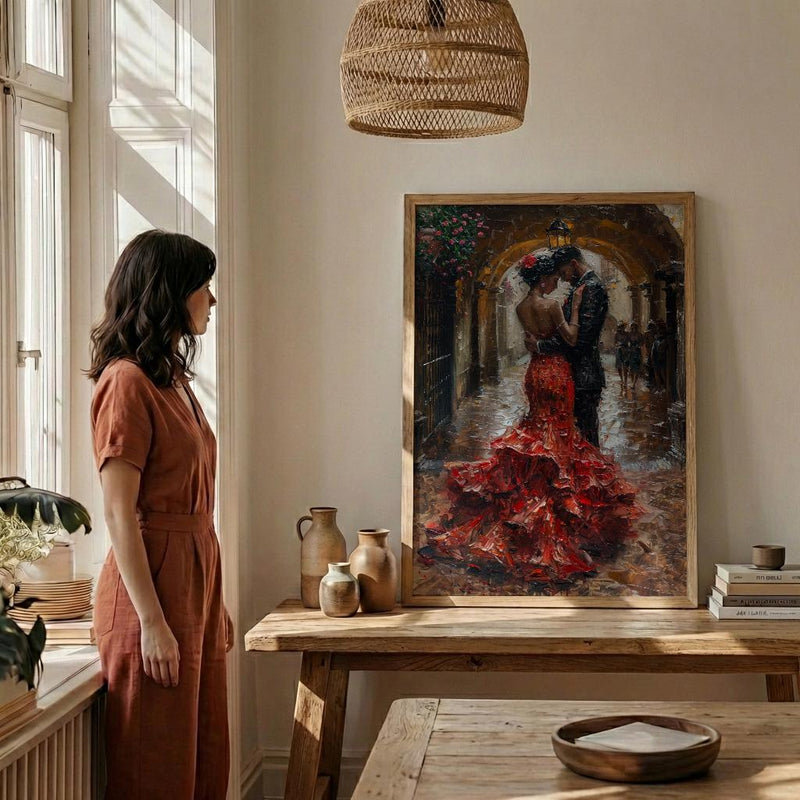 Flamenco Dancer Art, Spanish Wedding Decor - Anniversary Gift