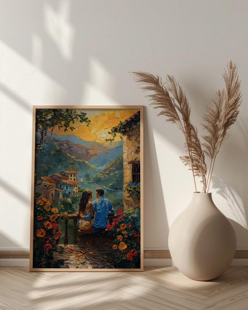 Colombia Travel Art, Coffee Region Print - Honeymoon Gift