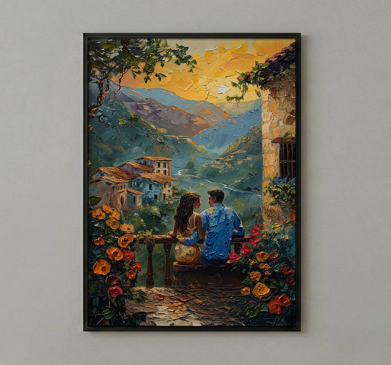 Colombia Travel Art, Coffee Region Print - Honeymoon Gift