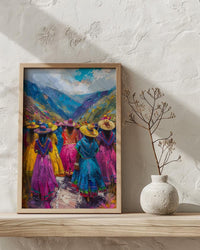Peru Wedding Poster, Andean Mountain Art - Cultural Heritage