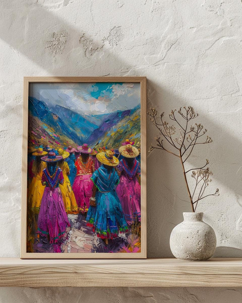 Peru Wedding Poster, Andean Mountain Art - Cultural Heritage
