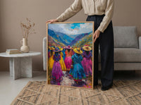 Peru Wedding Poster, Andean Mountain Art - Cultural Heritage