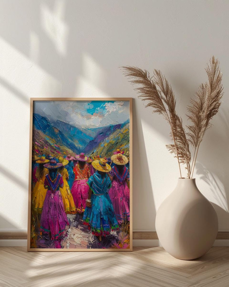 Peru Wedding Poster, Andean Mountain Art - Cultural Heritage