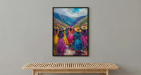 Peru Wedding Poster, Andean Mountain Art - Cultural Heritage