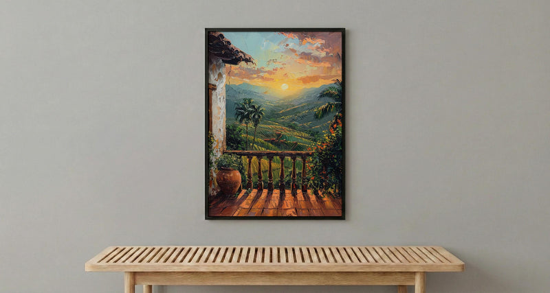 Colombia Wall Art, Eje Cafetero Print - Latin America Decor, Impasto Coffee Region Poster