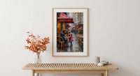 Paris Cafe Art Print, Mom Daughter Decor - Mother's Day Gift