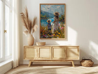 French Countryside Wall Decor, Mother Child Print - Gift for Mom