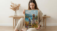 French Countryside Wall Decor, Mother Child Print - Gift for Mom