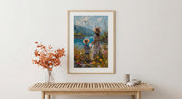 French Countryside Wall Decor, Mother Child Print - Gift for Mom