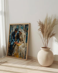 Nikkah Ceremony Art, Islamic Wedding Decor - Muslim Couple Gift