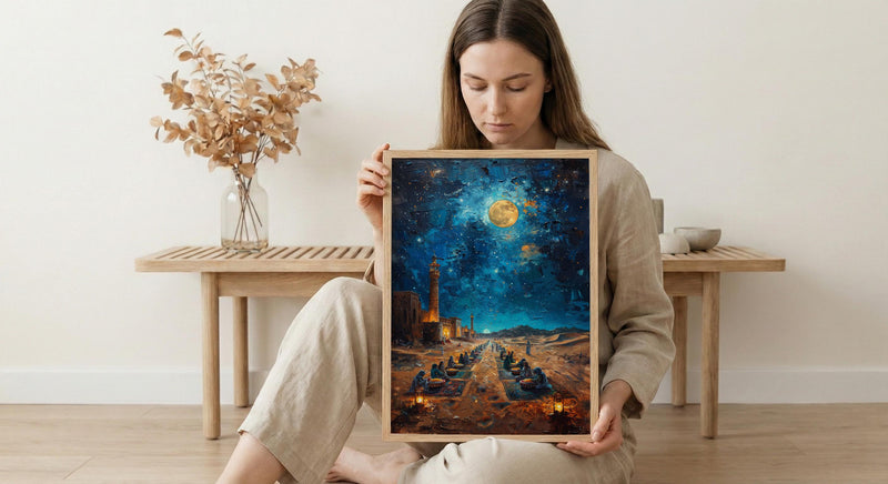 Bedouin Wedding Art, Desert Feast Decor - Arab Culture Gift