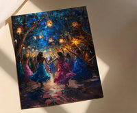 Dabke Festival Art, Levantine Dance Print - Arab Wedding
