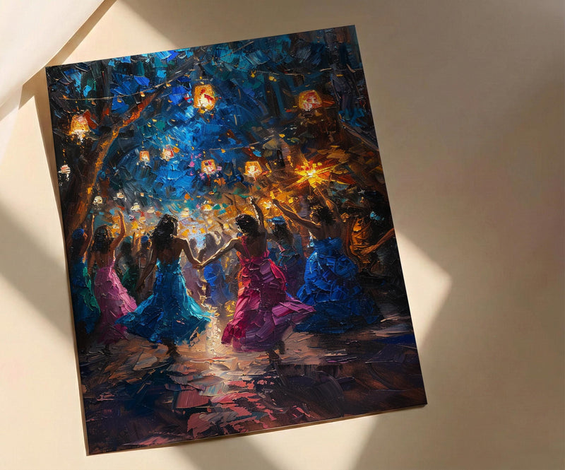 Dabke Festival Art, Levantine Dance Print - Arab Wedding