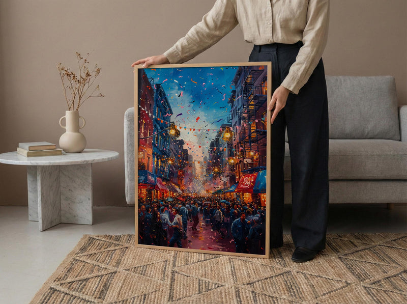 Brooklyn Street Art, Block Party Wedding Print - Urban Decor