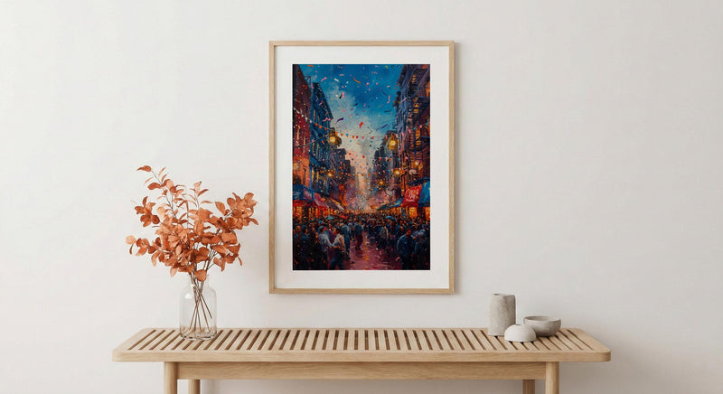 Brooklyn Street Art, Block Party Wedding Print - Urban Decor