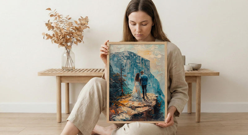 Yosemite Elopement Art Print, National Park Decor - Newlywed Gift