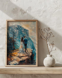Yosemite Elopement Art Print, National Park Decor - Newlywed Gift