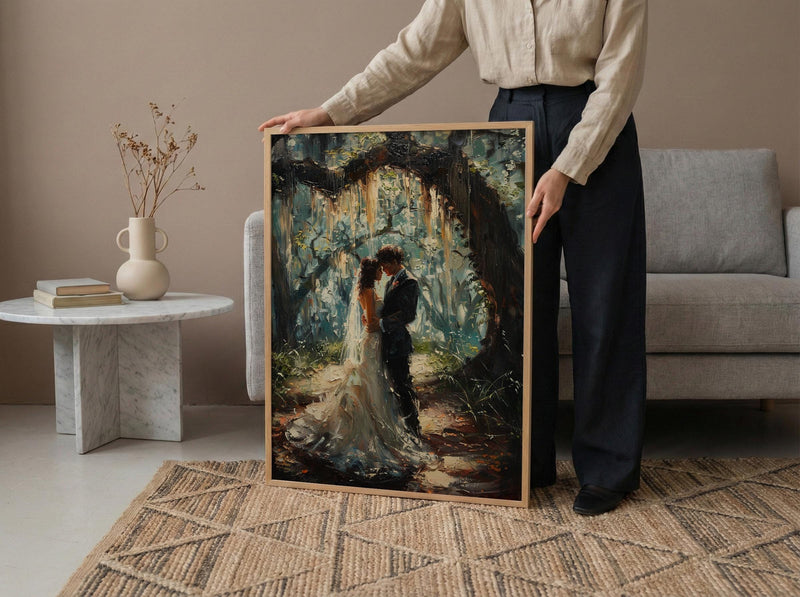 Southern Wedding Wall Art, Savannah Oak Tree Print - Romantic Gift