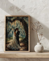 Southern Wedding Wall Art, Savannah Oak Tree Print - Romantic Gift