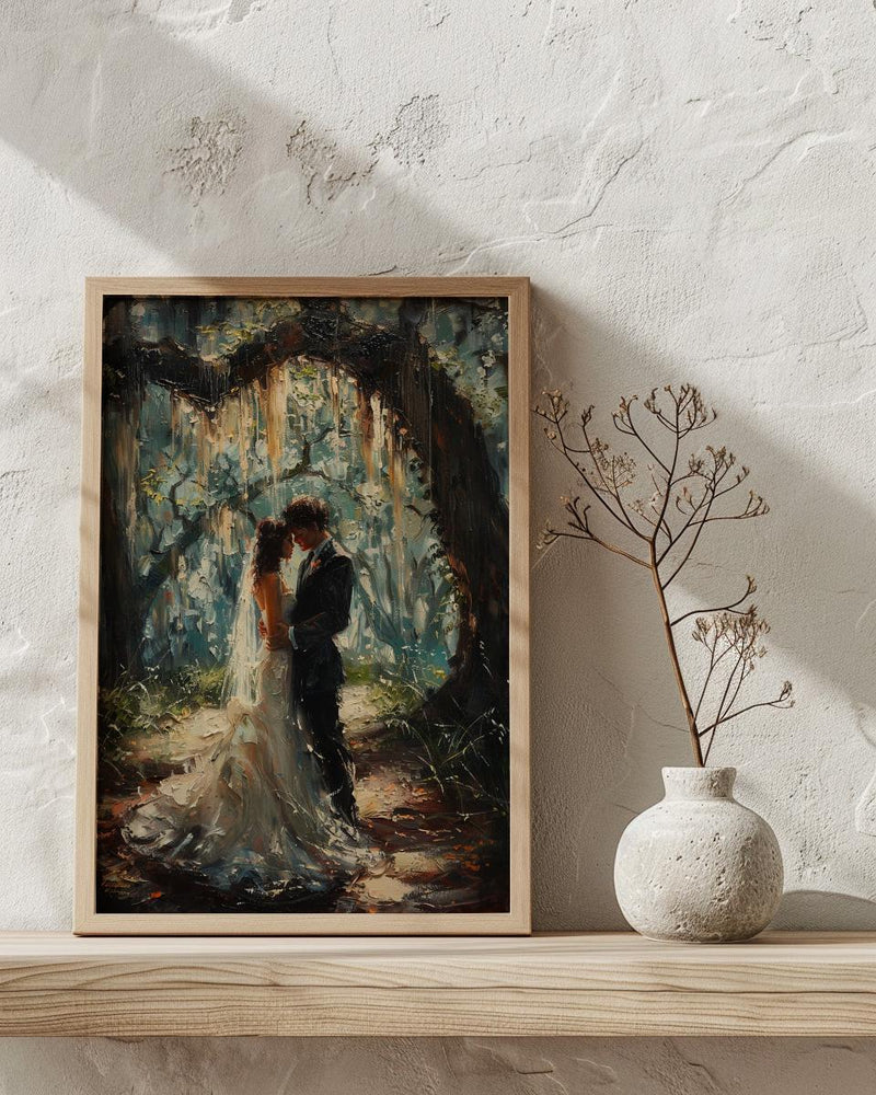 Southern Wedding Wall Art, Savannah Oak Tree Print - Romantic Gift