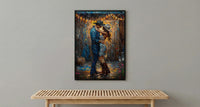 Texas Barn Wedding Art Print, Rustic Country Decor - Anniversary Gift