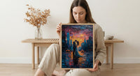 New York Elopement Art Print, NYC Skyline Poster - Urban Wedding Gift