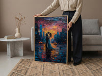 New York Elopement Art Print, NYC Skyline Poster - Urban Wedding Gift