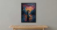 New York Elopement Art Print, NYC Skyline Poster - Urban Wedding Gift