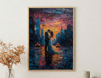 New York Elopement Art Print, NYC Skyline Poster - Urban Wedding Gift