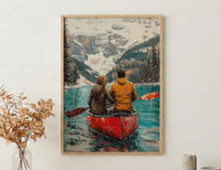 Banff Honeymoon Art, Canadian Rockies Print - Travel Decor