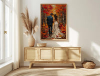 New England Fall Wall Art, Autumn Wedding Poster - Rustic Decor