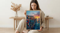 Love Padlocks Art Print, Romantic Bridge Decor - Master Bedroom Art