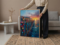 Love Padlocks Art Print, Romantic Bridge Decor - Master Bedroom Art