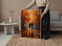 Autumn Forest Walk Poster, Fall Foliage Decor - Master Bedroom Art