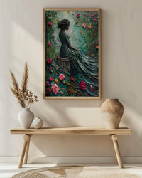 The Empress Tarot Art Print, Spring Wild Rose Decor - Witchy Room Decor