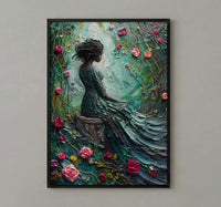 The Empress Tarot Art Print, Spring Wild Rose Decor - Witchy Room Decor