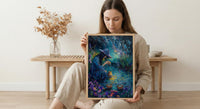 The Star Tarot Poster, Purple Iris Spring Wall Art - Spiritual Gift
