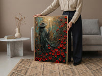 The Magician Tarot Art Print, Red Poppy Spring Decor - Witchy Room Decor