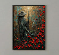 The Magician Tarot Art Print, Red Poppy Spring Decor - Witchy Room Decor