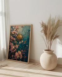 Wheel of Fortune Tarot Poster, Spring Magic Sky Art - Entryway Decor