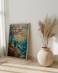 The Lovers Tarot Wall Art, Apple Blossom Spring Poster - Spiritual Gift