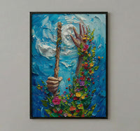 Ace of Wands Tarot Art Print, Spring Magic Wand Decor - Witchy Room Decor