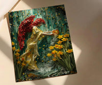 Temperance Tarot Wall Decor, Yellow Daffodil Spring - Living Room Decor